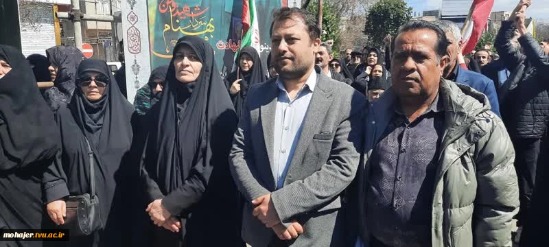 حضور پر شور دانشگاهیان دانشگاه ملی مهارت در آیین چهلمین روز شهادت رهبر شهید، قائد امت، همگام با مردم سراسر کشور 8