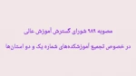 مصوبه شورای گسترش آموزش عالی در خصوص ادغام آموزشکده های شماره یک و دو 2
