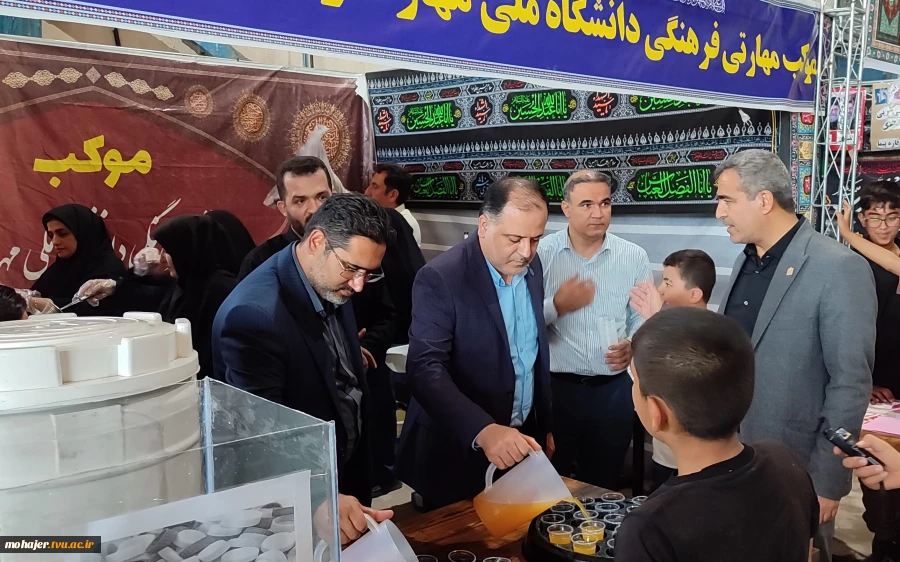 بازدید معاون فرهنگی و دانشجویی و مدیرکل حوزه ریاست و روابط عمومی دانشگاه ملی مهارت از موکب اربعین و آموزشکده‌های پسران و دختران ایلام 2
